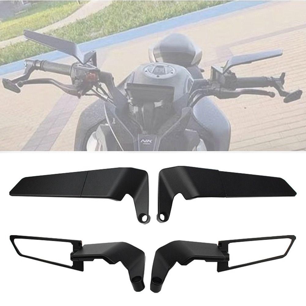 1Pair Frosted Black Stealth Mirrors Aluminum Alloy Adjustable Mirrors For All Mosaic Lens
