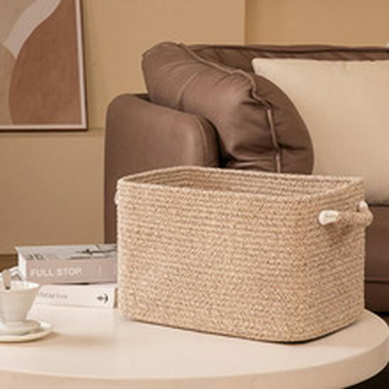 Очень большая плетёная хлопковая корзина для хранения - Складная корзина для белья для ежедневного использования