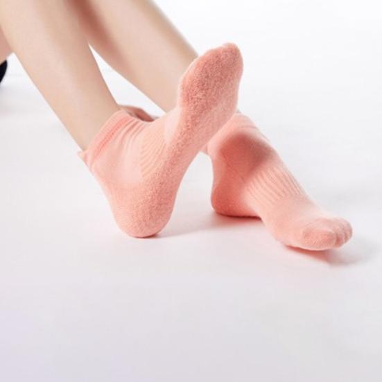 1 Pair Yoga Socks Elastic Sweat Absorption Moisture Removal Foot Wearing Cotton Back