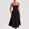Women's Summer Sexy A-hem Mid-length Dress Slim Waist Suspender Skirt For Women