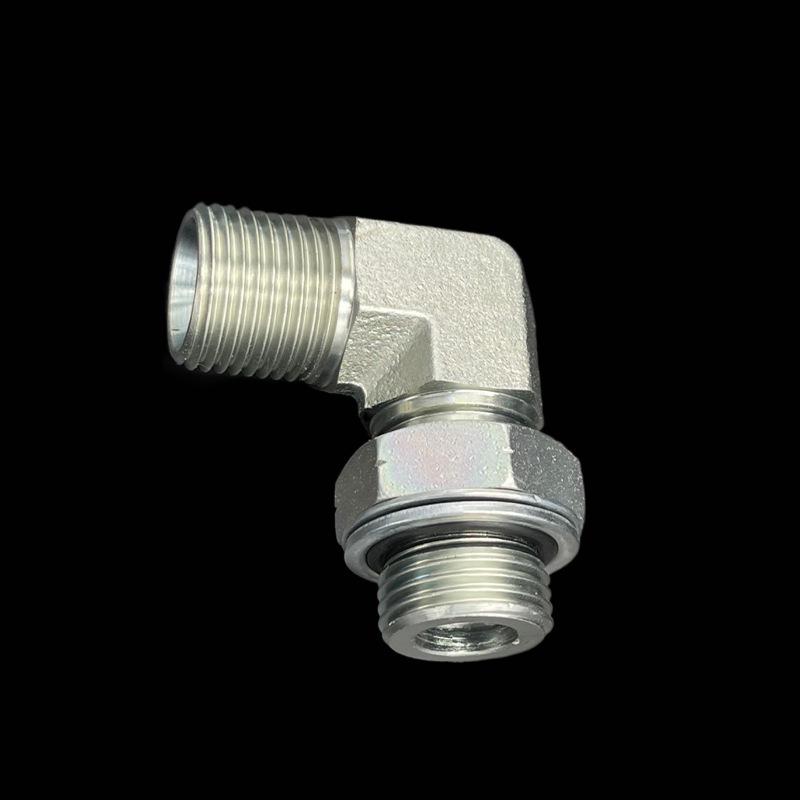 Yonghua 90° Carbon Steel High-Pressure Adjustable Elbow Fitting for Oil Pipe Connection.