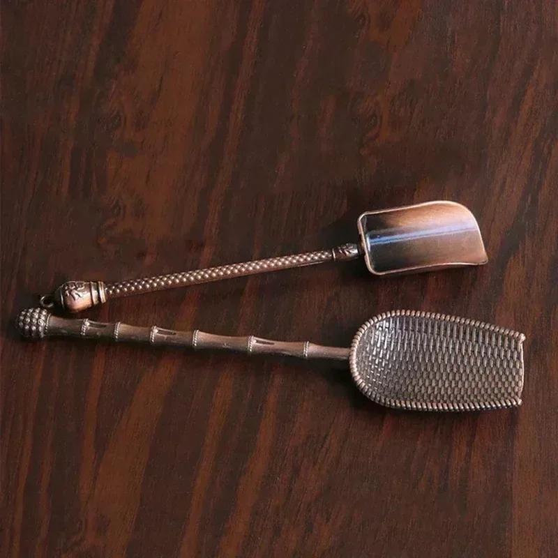 WIKHOSTAR Tea Spoon Kung Fu Tea Ceremony Utensils Chinese Style Teaspoon Tea Scoop Teaware