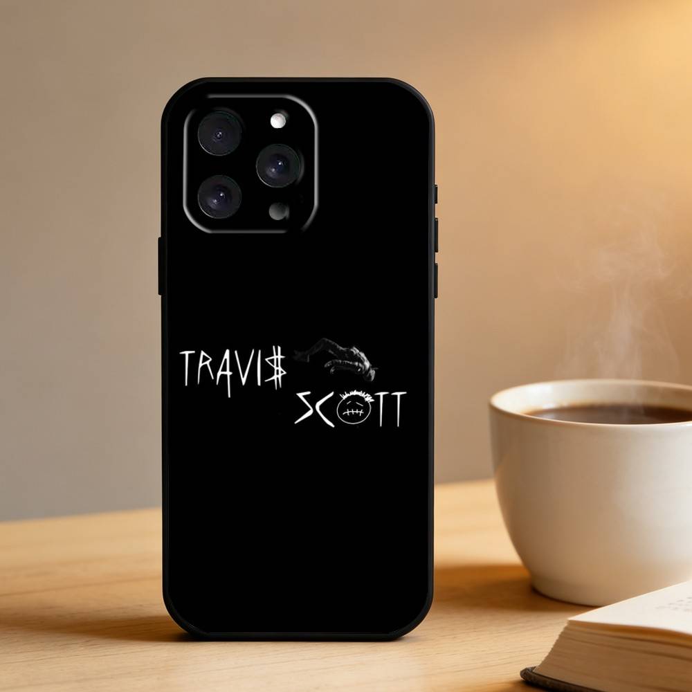 Чехол для телефона Travis S-Scott для iPhone 16, 15, 14, 13, 12, 17, Pro Max, Plus, силиконовый, черный