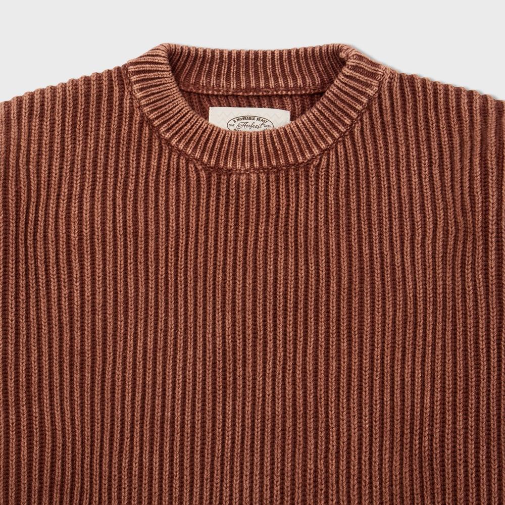 AMFEAST Everyday Washed Round Knit Brown