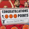 Basketball 1, 000 Points Banner  Personalized 1000 Points Memorial Banner Sign 2ft x 4ft Celebrate Party Supply Great Decoration for Award Banquet