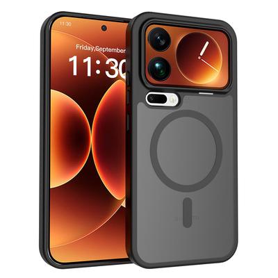 Магнитный чехол для телефона с ощущением кожи для Xiaomi 17 Pro Max Magsafe Беспроводная зарядка TPU Рамка Жесткая пластиковая задняя крышка Coque Fundas
