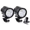 Motorcycle Fog Lights with Waterproof Auxiliary Small LED Work High Long Shock Set of 2 X-STYLE Switch, Headlights, Lights, Lights, 12V/24V, 9-LED