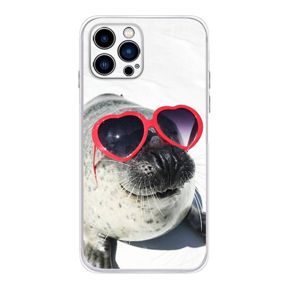 Cute and Funny Seals Phone Case For iPhone 16,15,Pro,Max,14,Plus,13,12,11,E Mini Air,17,Pro Drop Protection Cover TPU