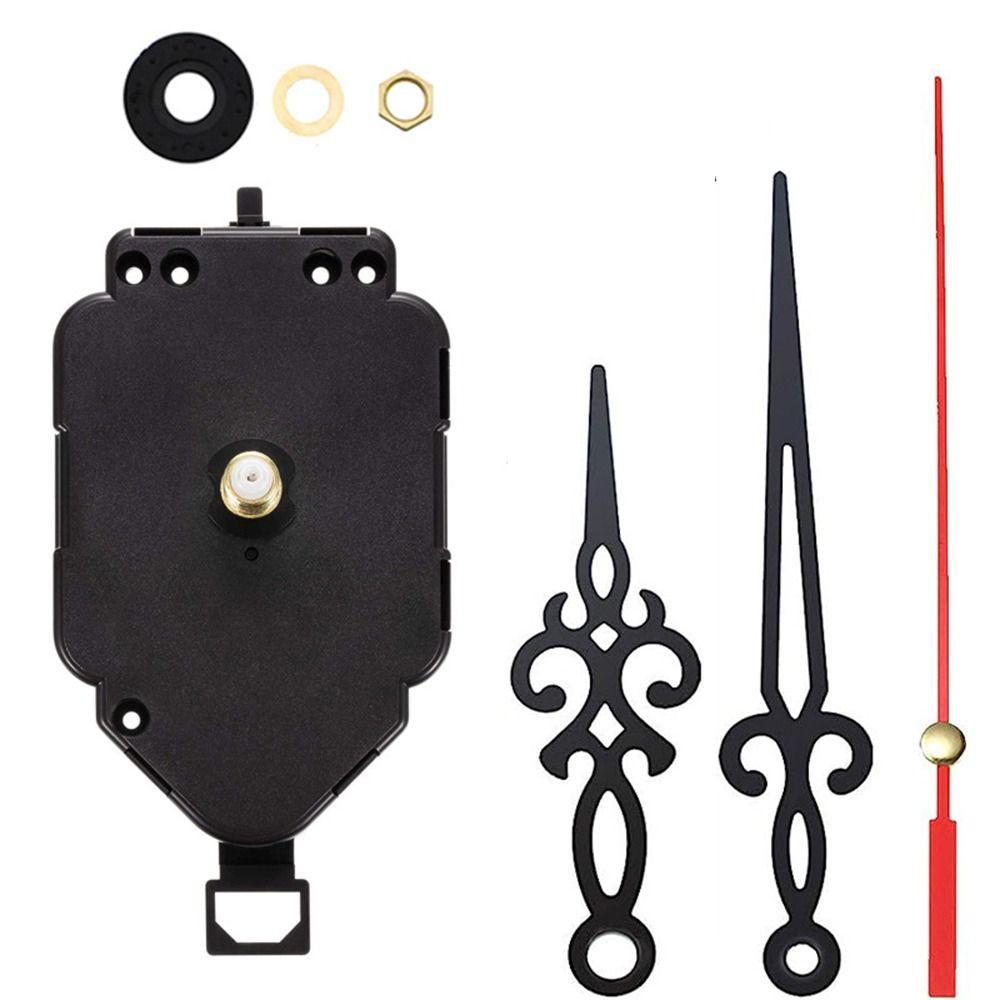 Черный маятниковый механизм часов с указателем часов/минут/секунд, детали настенных часов, комплект стрелок часов