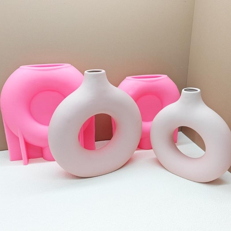 Nordic Style Circle Silicone Mold for DIY Flower Vase and Creative Decoration Versatile Silicone Mold for DIY Projects