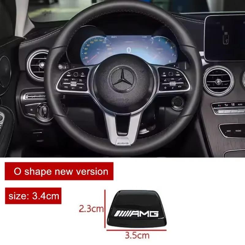 Car Steering Wheel Emblem Sticker Interior Badge Decoration for Mercedes benz W203 W204 W205 W176 W211 W212 W213 GLA GLC AB1
