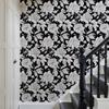 Черно-белые цветочные ретро обои самоклеящиеся наклейки на шкаф для мебели винтажные водонепроницаемые ПВХ домашний декор