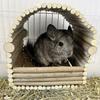 Rabbit Nest, Chinchilla, Guinea Pig Enclosure, Shelter, Natural Teething, Woven Nest with Branches, Platform for Hanging