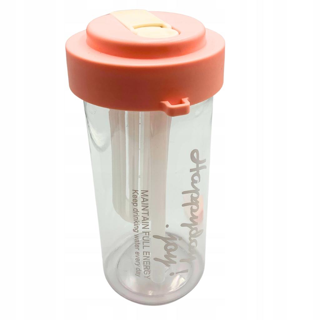 Water Bottle Drink With Straw Durable With Graduated Filter 600 Ml