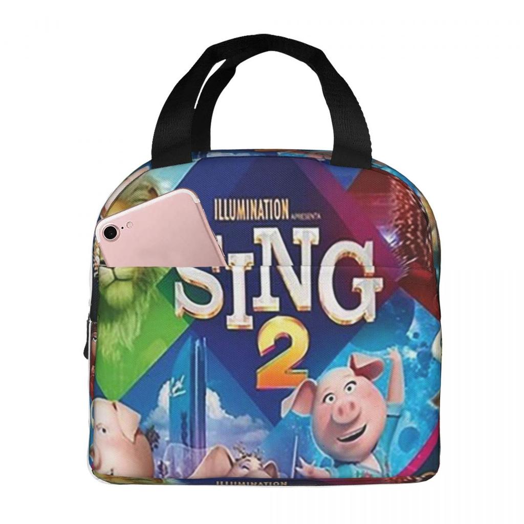 Movie Sing Insulated Lunch Bag for Women Office Cooler Thermal Food Box Tote Leakproof Lunch Boxes Container