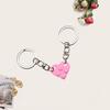 1 Pair Detachable Heart Pendant Keychain Matching Brick Key Ring Couple Lover Key Chain Valentine Day Gift