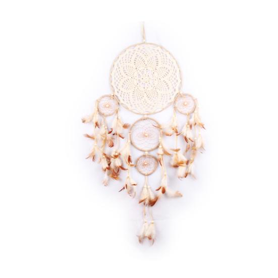 5 Rings Feather Dream Catcher Home Wall Hanging Decoration Ornament Craft