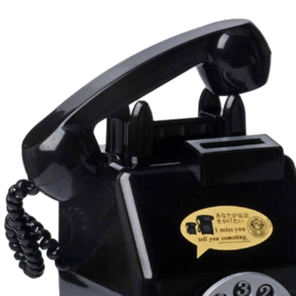 Retro Telephone Piggy Bank Photography Props Change Container Vintage Telephone