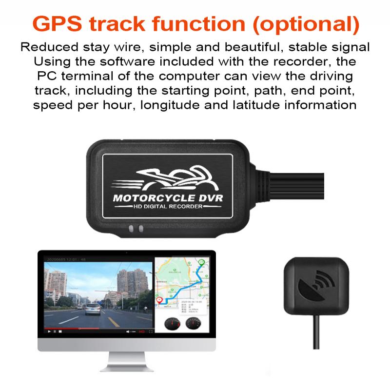 WIFI Мотоциклетный видеорегистратор DVR Двойная 1080P передняя и задняя водонепроницаемая камера для мотоцикла Поддержка воспроизведения видеозаписей Регистратор