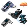 Digital Display USB-C Adapter PD 140W Type-C Extension Connector Power Meter Tester Mobile Phone