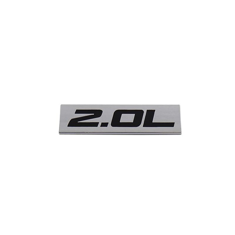 Premium 2.0L 2.0 L for Universal car Engine Hood Fender trunk Tail Rear Bonnet Nameplate Decal Emblem Badge Sticker