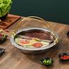 ZMR 32cm 304 Stainless Steel Hammered Mandarin Duck Hot Pot