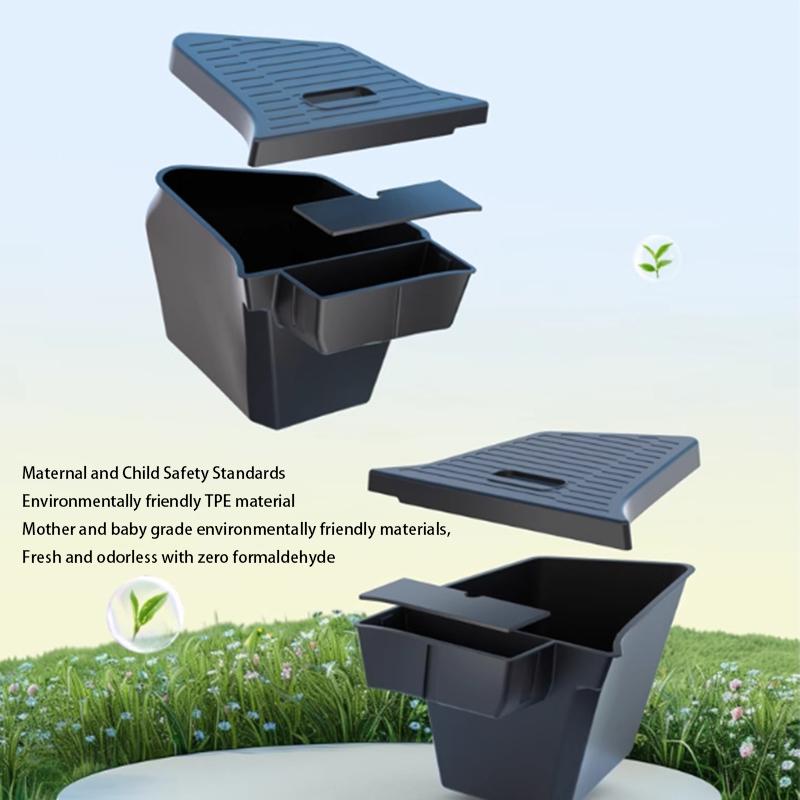 TPE Car Trunk Side Storage Box for Tesla Model Y Juniper 2025+ Trunk Organizer Cover Pad Divider Storage Space Decoration Parts