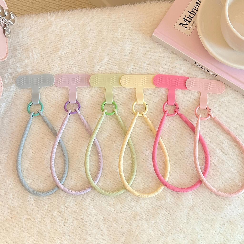 Colorful silicone wrist strap suitable for phone cases, portable wrist strap, simple and personalized design