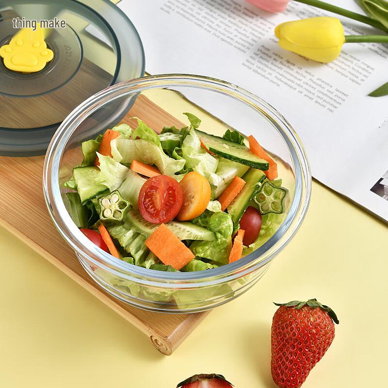 Lucky Cat Paw Ceramic Fresh-keeping Bowl Set