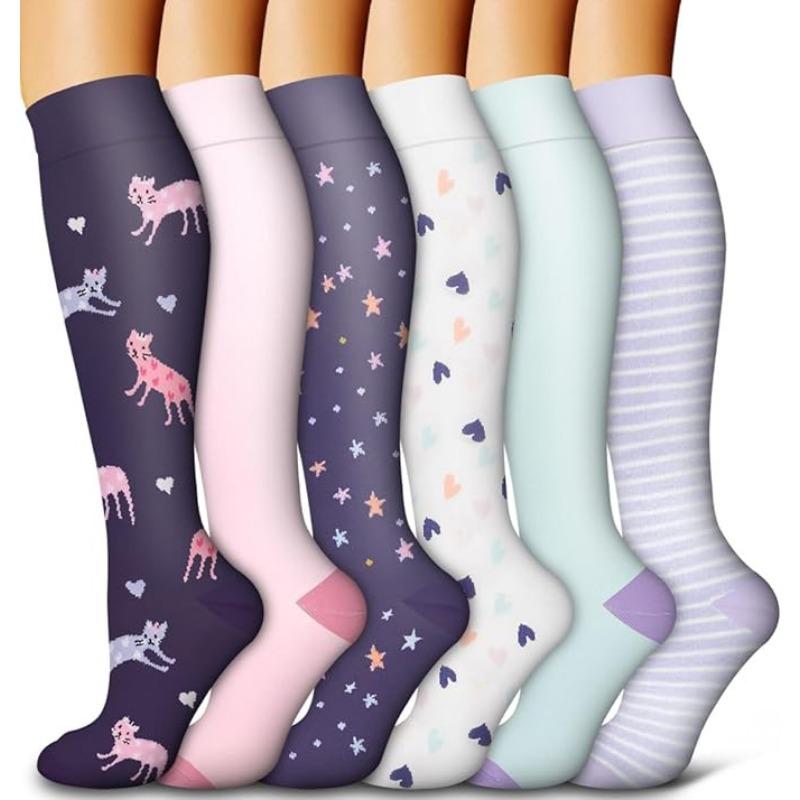 Calf Socks Women's Summer High Elastic Stockings Compression Socks Shaping Leg Socks European and American Sports Pressure Socks