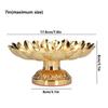 Golden Alloy Vintage Storage Tray Alloy Retro Carved Alloy Dish  Household Fruit Storage