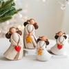 Christmas Love Angel Girl Rural Pastoral Resin Statue Christmas Decoration Table Decoration Wedding Celebration Gift
