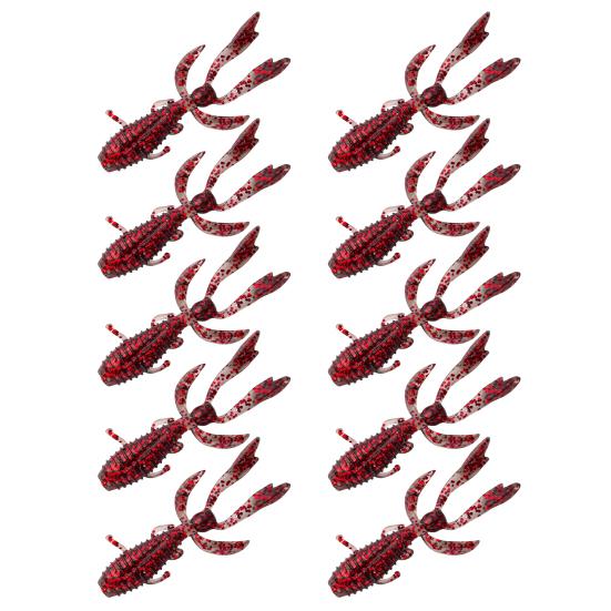 10Pcs Shrimp Soft Bait Fishing Lure Realistic Looking Vibrant Color Streamlined Shape Artificial Shrimp Lure Bait Fishing Gear10[cs