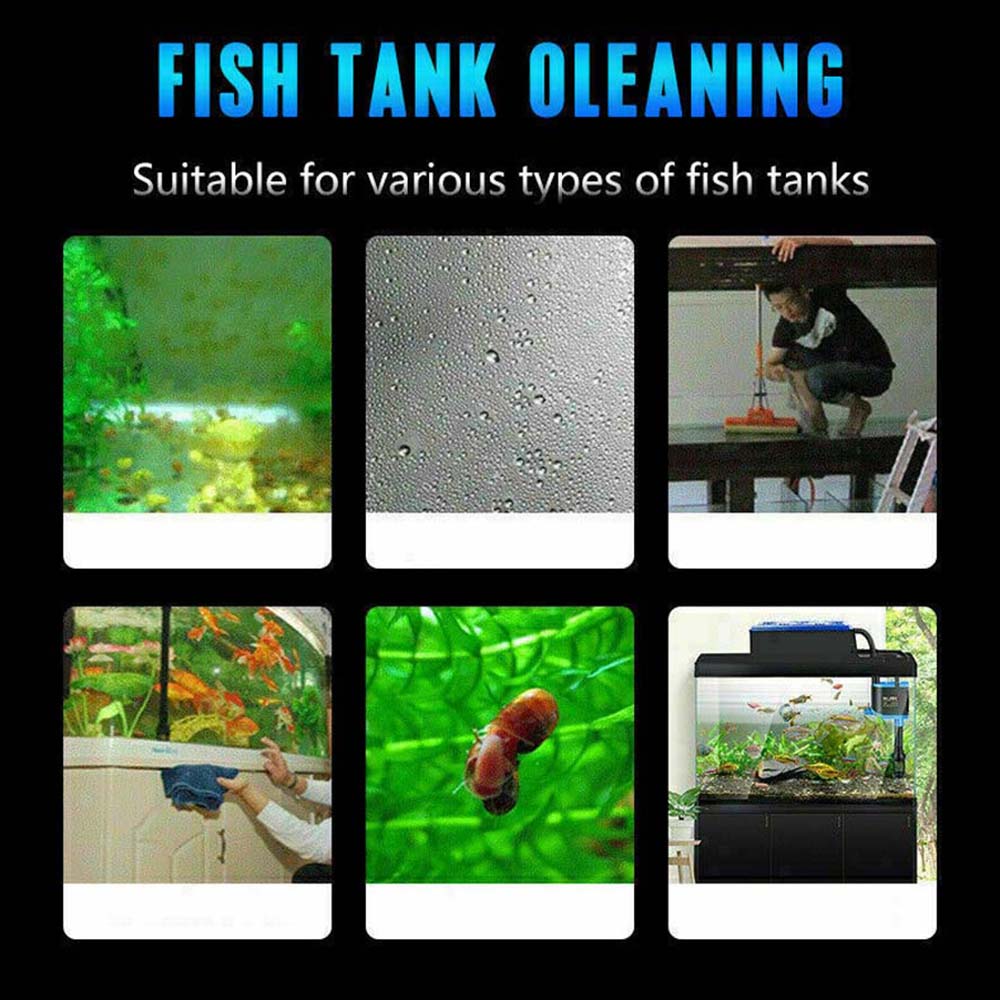 Glass Wiper Fish Tank Scrubber Cleaner Magnetic Brush Algae Scraper Cleaning Sponge Window Cleaner