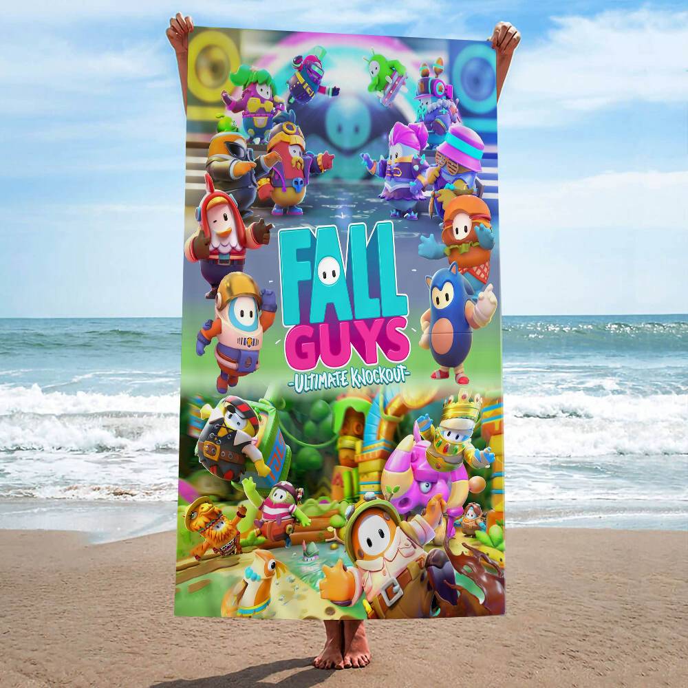 F-Fall G-Guys Game Big Microfiber Beach Towels Quick Dry Towel Sand Beach Towels Pool Towel for Travel Swim Pool Yoga