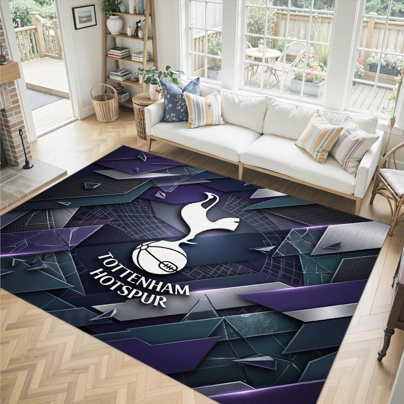 Дизайн Tottenham Hotspur Кристальный Велюровый Ковер Уютный Не?Нескользящий ковер с принтом для спальни, гостиной, прихожей