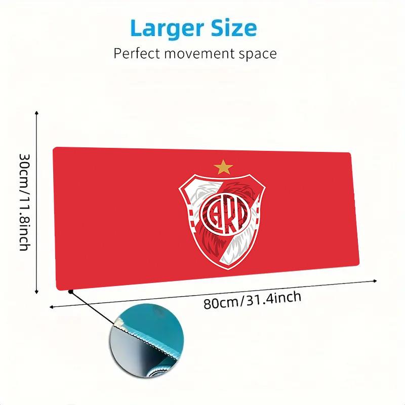 River Plate CARP Print Cushion Non-slip Laptop Tablet Big Mousepad XXL Mat Mini PC Playmat With Lock edge