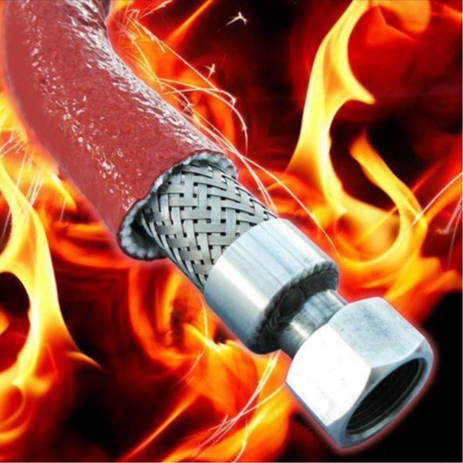 3/8"(10mm)ID Heat Sleeve Heat Shielded Thermo Armor Silicone Red 3/8" ID x 5FT