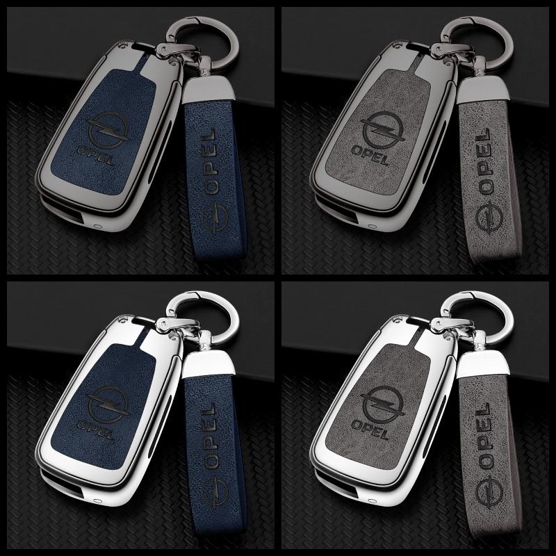 For Opel OPCline ASTRA CORSA INSIGNIA MOKKA VECTRA GTC Tigra Car Key Chain Metal Key Shell Car TPU Zinc Alloy Key Case Bag