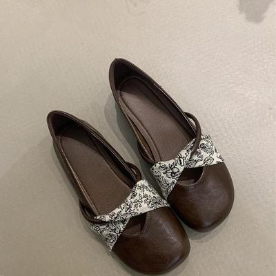 Французские балетки с мягкой подошвой и круглым носком, женские, весна и осень 2025, новые туфли Мэри Джейн на плоской подошве, вечерние туфли Дуду в национальном стиле