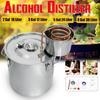 304 Stainless Steel Boiler 8 Gal 30L Distiller Moonshine Alcohol Stainless Copper DIY Home Water Wine Essential Oil Brewing Kit