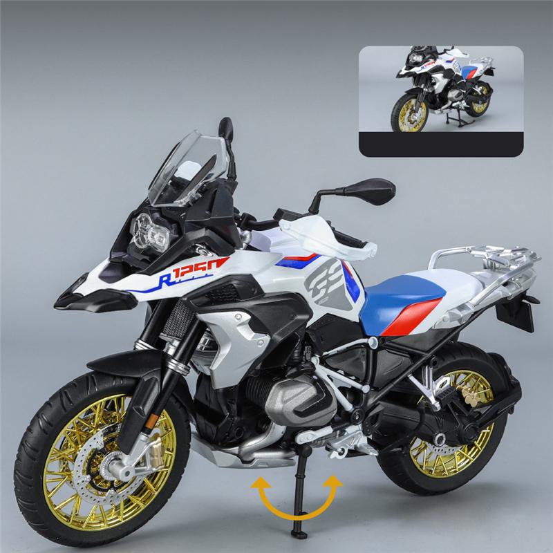 1/9 R1250 GS ADV Литой Сплав Гонки Мотоцикл Коллекционные Модели Уличный Спортивный Мотоцикл Модель Симуляция Со Световым Сбором Детский Подарок