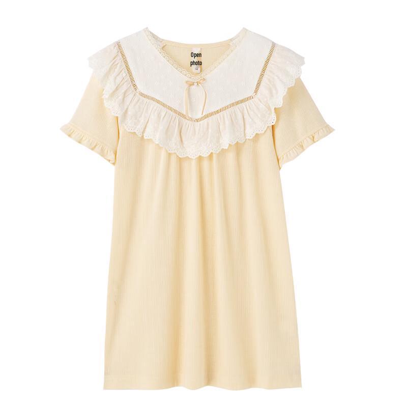 Fenteng Girls' Princess Style Breathable Lace Nightgown Dress