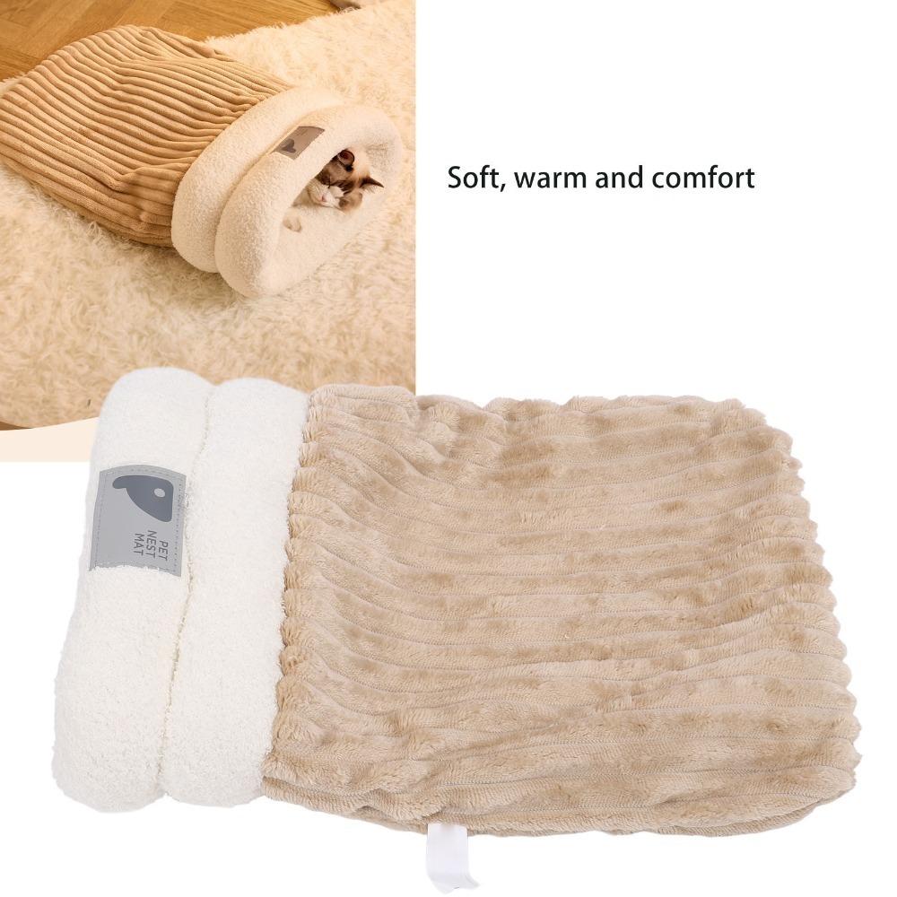Semi Enclosed Cat Sleeping Bag Removable Pet Sleeping Sack Pet Cave Bed Indoor Sleeping