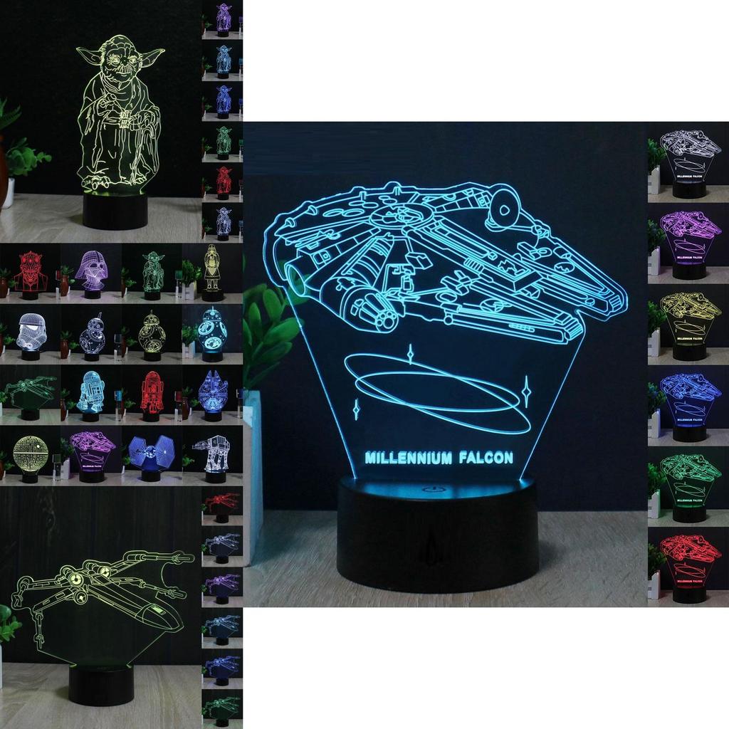 Star Wars Mini 3d Night Lamp For Kids Room And Collectors