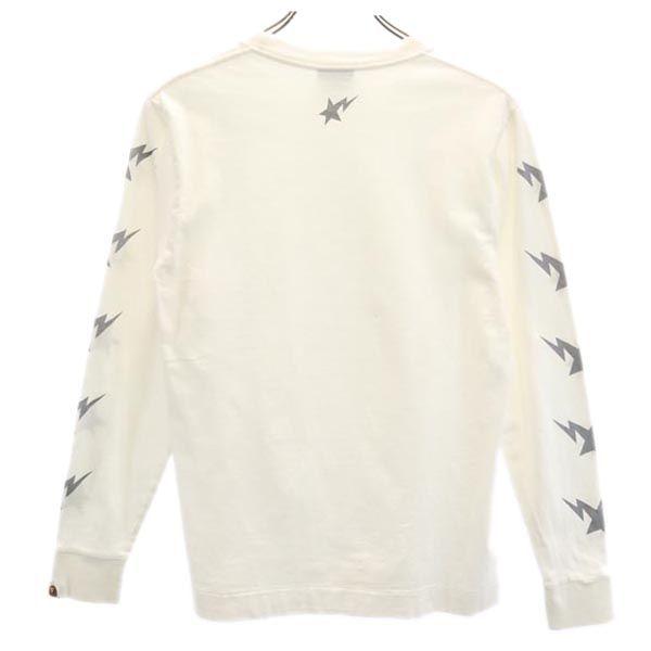 A Bathing Ape Сделано в Японии Футболка с длинным рукавом S Белая система Ron T Мужская Б/у