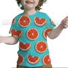 Toddler 3D Funny Fruits Printed T Shirts Baby Boys Girls Kids Tee Tops Summer Children Avocado Strawberry Lemon Apple T-shirts