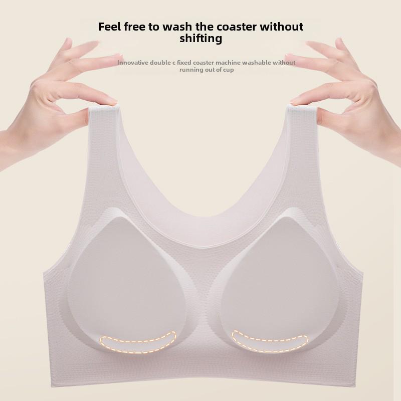 Cloud Seamless Women's One-Piece Bra, Size-Free for Large or Small Busts, Fixed Cup, Thin Design