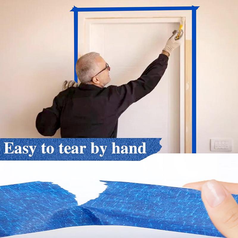 2/6/10Roll Paint Tape Blue Multi-surface Construction Masking Easy Removal Security Wall Painting 20M/Roll Home