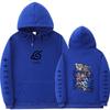 Anime Naruto Printed Hooded Sweatshirt Men Women Loose Fit Warm Fleece Lined Casual Sportswear